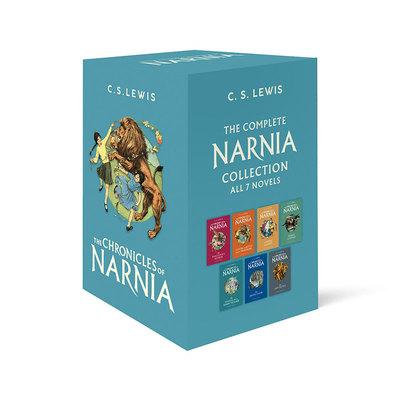 预售 纳尼亚传奇盒装套装1-7 彩虹封面平装 The Chronicles of Narnia Box Set 英文原版 C S Lewis 奇幻冒险小说 经典文学