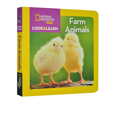 英文原版 National Geographic Kids  Look and Learn Farm Animals 美国国家地理 动物农场 纸板书 儿童百科书 儿童启蒙学习