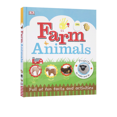 英文原版 Farm Animals 精装 农场里的动物系列 带手工 儿童科普自然启蒙认知绘本 DK科普读物