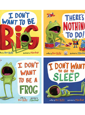 英文原版 青蛙弗洛格系列 4册 I Don't Want to Be  我不想成为一只青蛙 There's Nothing to Do 幽默搞笑 Dev Petty