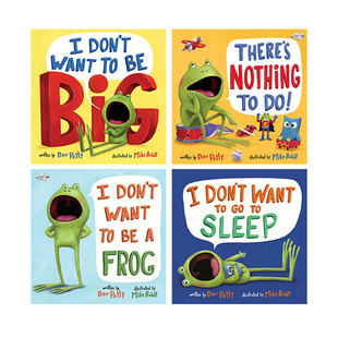 英文原版 青蛙弗洛格系列 4册 I Don't Want to Be 我不想成为一只青蛙 There's Nothing to Do 幽默搞笑 Dev Petty