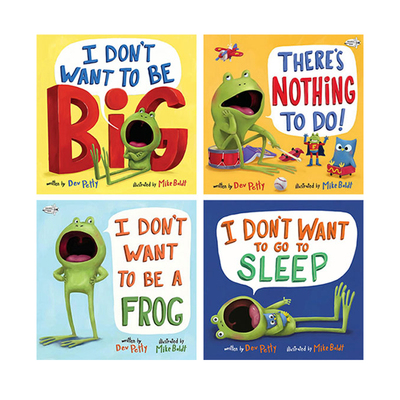 英文原版 青蛙弗洛格系列 4册 I Don't Want to Be  我不想成为一只青蛙 There's Nothing to Do 幽默搞笑 Dev Petty