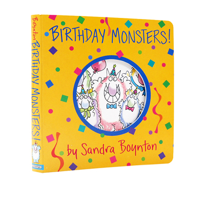 英文原版 Birthday Monsters 纸板书 桑德拉博因顿启蒙经典系列 Sandra Boynton 洞洞书 晚安故事绘本