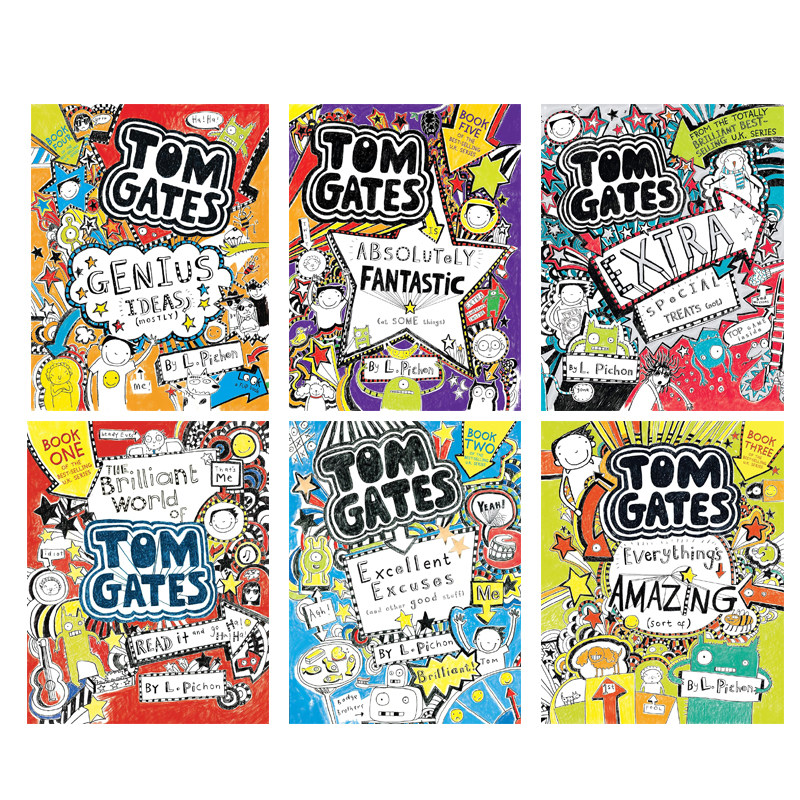 预售 英文原版 Tom Gates 6册 汤姆盖茨的涂鸦日记 儿童桥梁章节小说 6-12岁 纽约时报畅销书 L. Pichon