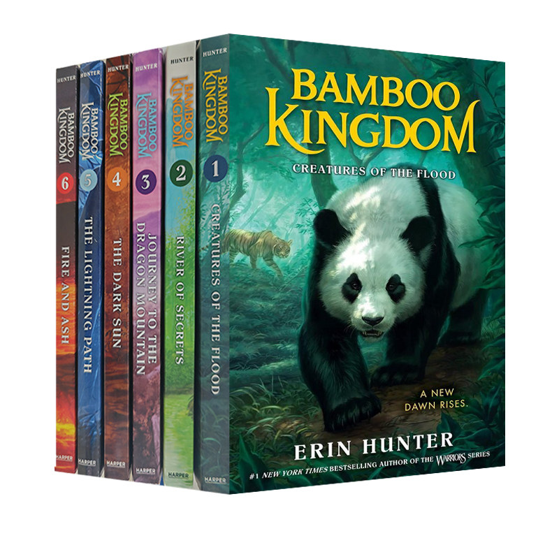 英文原版 Bamboo Kingdom 熊武士 竹王国卷 6册合售 儿童动物冒险奇幻章节小说 猫武士同作者 Erin Hunter