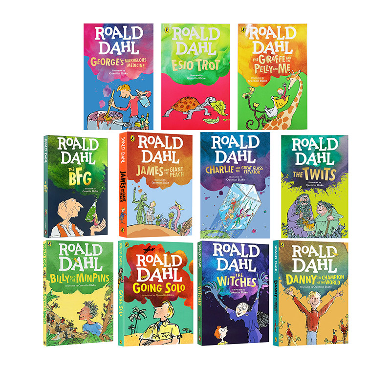Roald Dahl 罗尔德达尔小说 11册 Roald Dahl 女巫好心眼儿圆梦巨人了 Witches/The BFG 英文原版小说