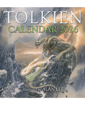 预售 英文原版 托尔金2026年官方纪念挂历  Tolkien Calendar 2026:The Great Tales of Middle-earth