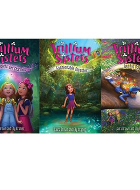 英文原版 Trillium Sisters 章节书系列3册合售关于家庭与爱 魔幻 小学生英文课外读物 桥梁章节书