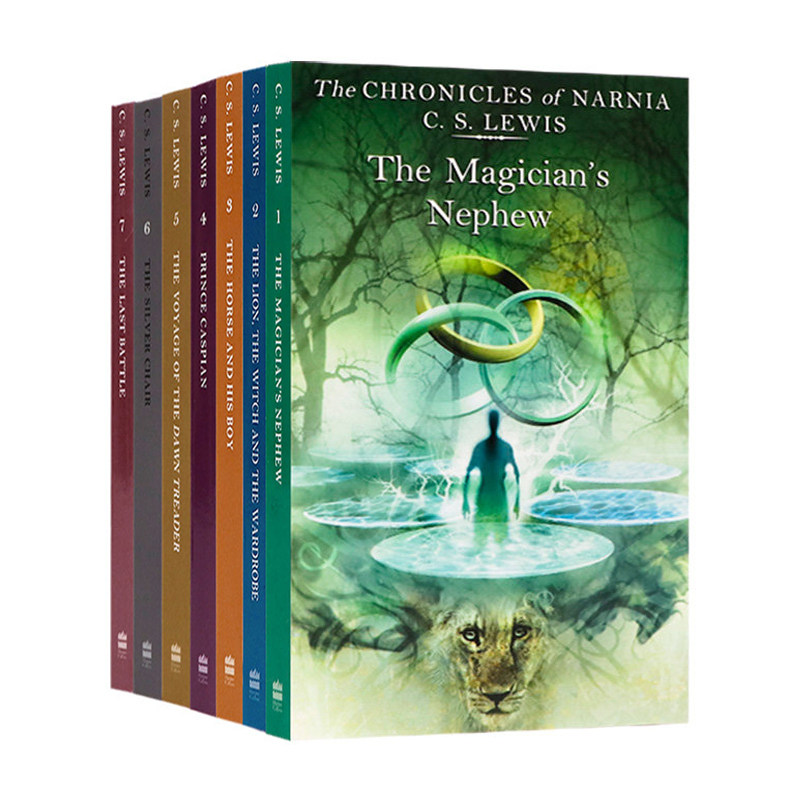 纳尼亚传奇 奇幻封面平装7册 Pauline Baynes插图 The Chronicles of Narnia 英文原版 C S Lewis