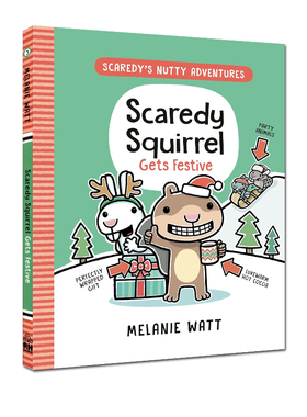 英文原版 Scaredy's Nutty Adventures ：Scaredy Squirrel Gets Festive 松鼠斯卡迪 全彩漫画绘本 冒险图画故事书