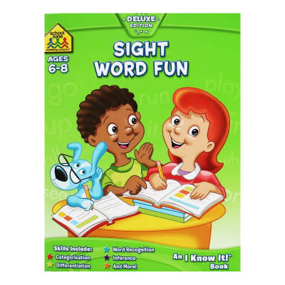 英文原版 6-8岁学乐练习册 School Zone I Know It Workbook Deluxe Edition Sight Word Fun