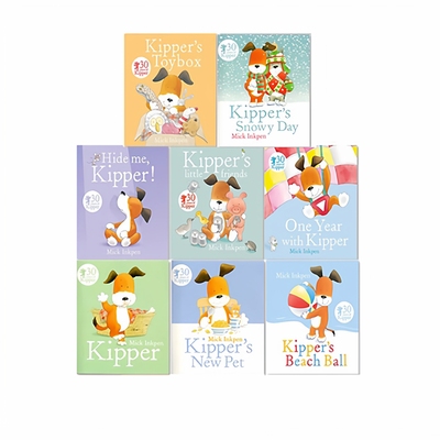 英文原版 Kipper 小狗奇普 8册纪念版礼袋套装 廖彩杏书单 格林纳威大奖作家 Mick Inkpe 经典图画故事绘本