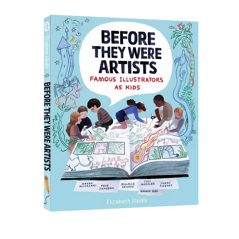 英文原版 Before They Were Artists: Famous Illustrators as Kids 精装 著名艺术家的童年 艺术启蒙 人物传记绘本