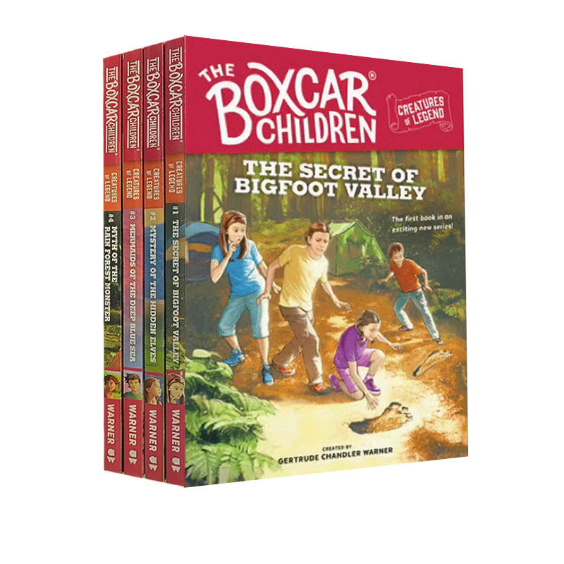 英文原版 Boxcar Children Creatures of Legend 棚车少年 传说生物系列 4册 儿童英语阅读桥梁章节书