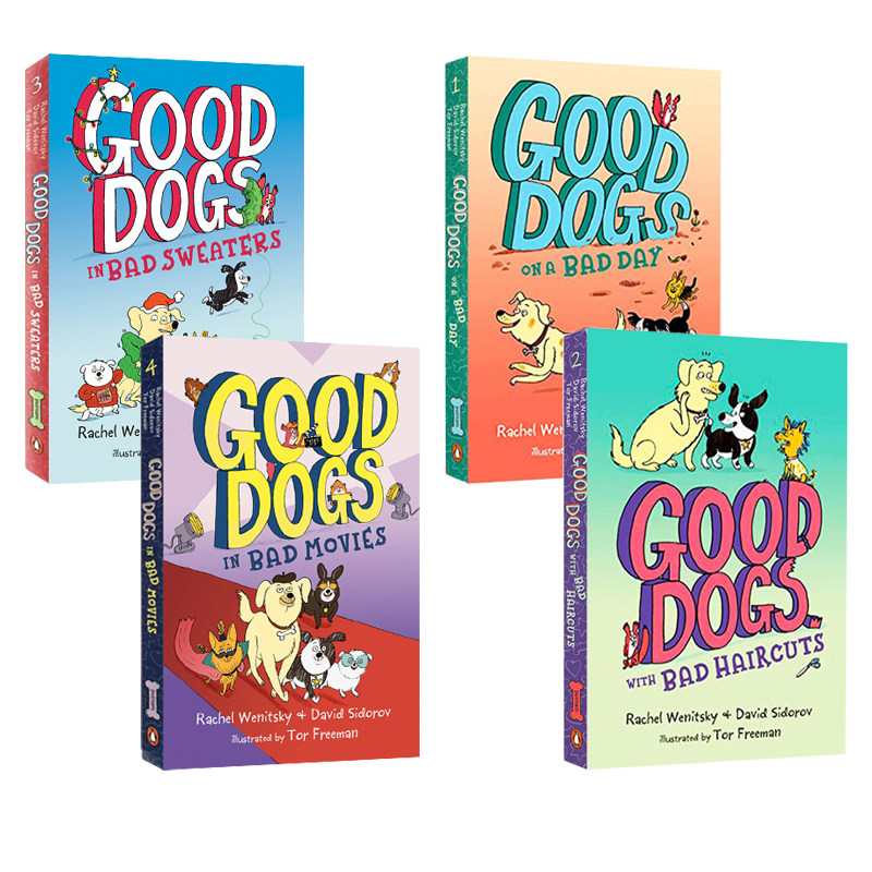 英文原版 Good Dogs 4册 宠物狗狗的秘密生活 探险友谊 章节桥梁小说 中小学英语课外读物