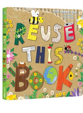 英文原版 Reuse This Book! 纸板书 早教启蒙读物 环保主义者意识萌芽 儿童环保读物
