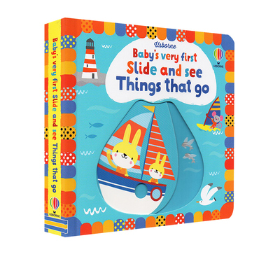 英文原版 Usborne Baby's Very First Slide and See Things that go 交通工具 亲子互动 儿童认知启蒙认识 纸板操作书 尤斯伯恩