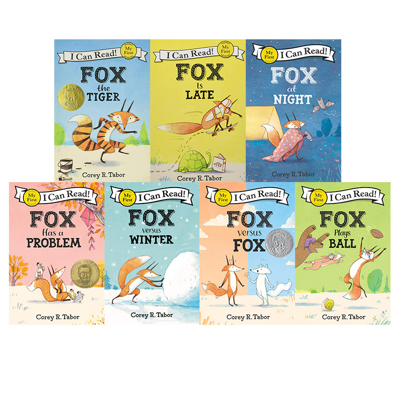 预售 英文原版 My First I Can Read 7册合售 Fox Is Late/The Tiger/At Night /Fox versus Winter 入门级儿童分级读物英语绘本
