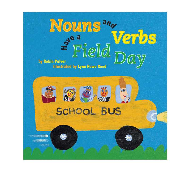 英文原版 nouns and verbs have a field day 英文学习启蒙绘本 名词