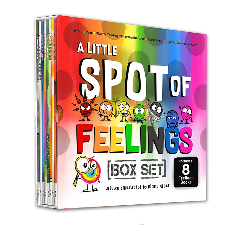 预售 英文原版 豆豆家族的魔法情商课 A Little SPOT of Feelings 一点点感觉 8册盒装 儿童创意启蒙绘本 情绪管理