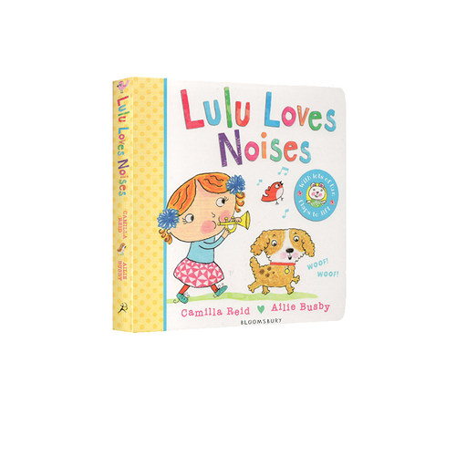 英文原版 Lulu Loves Noises 露露爱声音 幼儿启蒙入门纸板翻翻书 露露lulu系列 幼儿生活好习惯认知培养绘本 宝宝玩英语书单