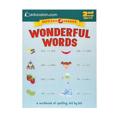 英文原版 Wonderful Words: a Workbook of Spelling, Bit by Bit 2nd 7-8 小花生严选Education 小学生英文 写作作文 进阶学习