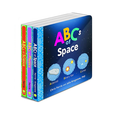 英文原版 宝宝智学园 幼儿工程院 Baby University ABC's Board Book Set 纸板书  3册 Chris Ferrie STEM主题 低幼图解