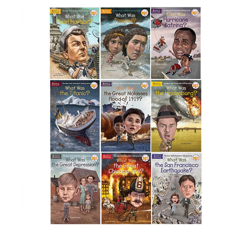 历史事件灾难事件 9册 Who HQ Disasters Who Was Who Is What is 泰坦尼克 旧金山大地震 英文原版 非虚构百科桥梁章节小说