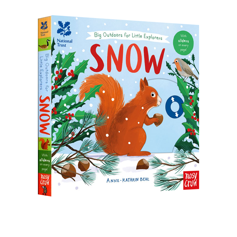 预售 英文原版 National Trust Big Outdoors for Little Explorers: Snow 雪  纸板活动机关操作书 启蒙故事绘本