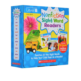 学乐出品 英文入门关键字词 Nonfiction Sight Word Readers B 25册全套 自然拼读初级盒装 英文原版
