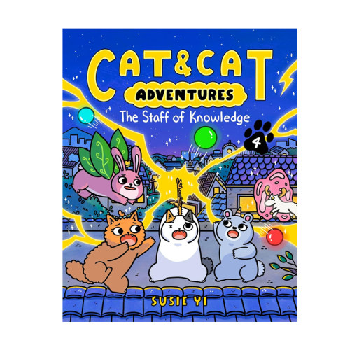 英文原版  Cat And Cat Adventures 4：The Staff of Knowledge 友谊主题 全彩漫画绘本图画书 儿童课外推荐阅读 23年新品