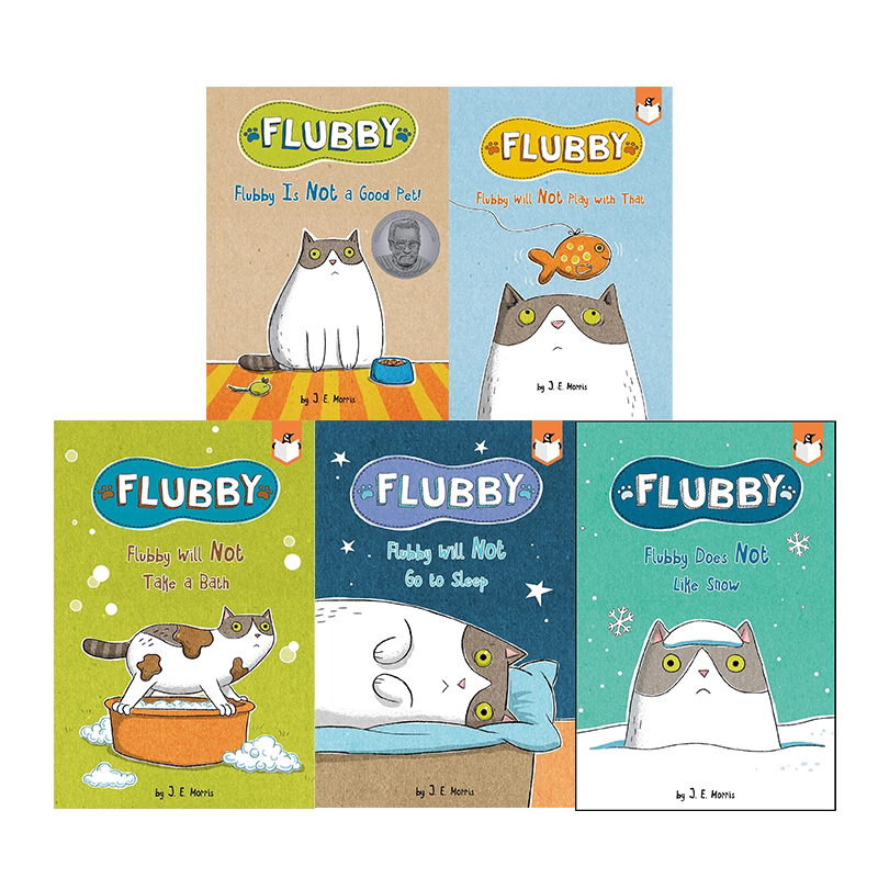 英文原版 企鹅桥梁小读本 大懒猫菲比 Penguin Workshop Bridge Books Flubby 5册 培养幼儿想象力幽默全彩插画 兰斯指数140L-260L