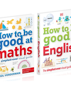 预售 DK百科系列 图解英语 How to be Good at English/at Maths DK儿童STEM创新思维培养读物 精装课外辅导读物