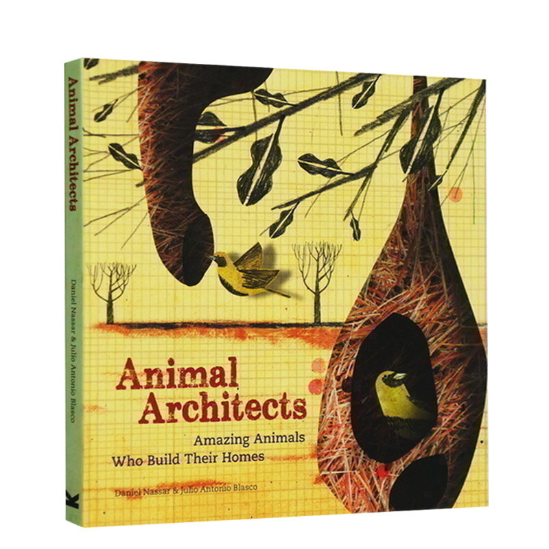 英文原版 Animal Architects 动物建筑师  科普与艺术的汇合 精装书 翻翻书 儿童知识性阅读绘本图画书