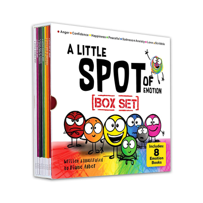 英文原版 豆豆家族的魔法情商课 A Little SPOT of Emotion 一点点情绪 8册盒装 儿童创意启蒙绘本 情绪管理图画书