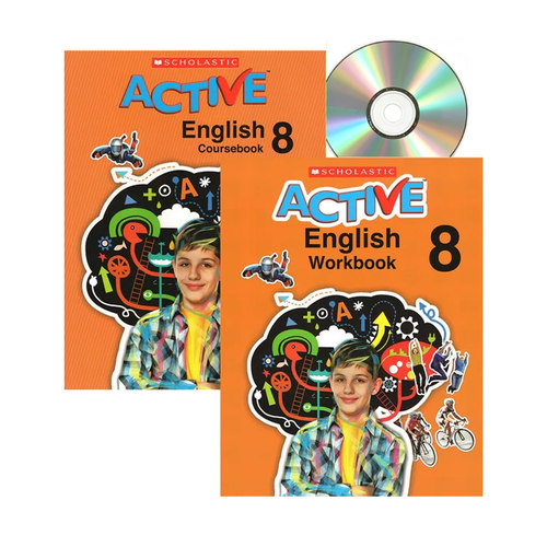 英文原版 Scholastic Active English 学乐教辅阅读活动学生练习册8级 2册附CD