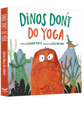 英文原版 Dinos Don't Do Yoga 精装儿童情商友谊绘本 校园凌霸主题