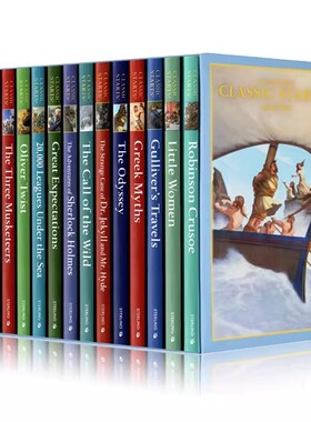 Sterling Classic Starts 英文原版世界经典名著15册 儿童格林童话 彼得潘爱丽丝梦游仙境匹诺曹金银岛秘密花园