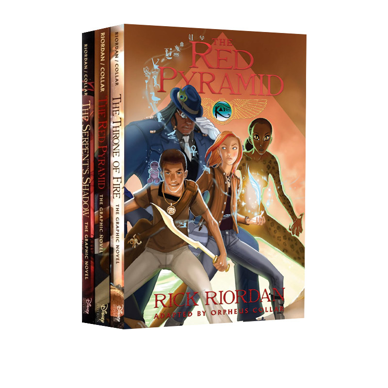 预售 英文原版 Kane Chronicles 波西杰克逊第三季 埃及守护神 全彩漫画版 3册合售 图像式奇幻绘本图画小说 青少年英语课外读物