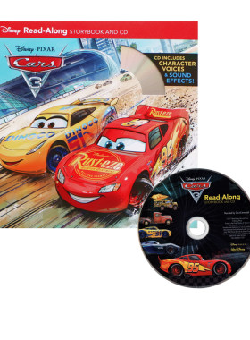 英文原版 赛车汽车总动员3 Cars3 Read Along Storybook 附CD 迪士尼独立阅读有声绘本 经典儿童图画故事书
