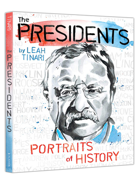 英文原版 The Presidents Portraits of History 总统肖像集 插画集 精装 美国总统生活趣事 艺术家Leah Tinari