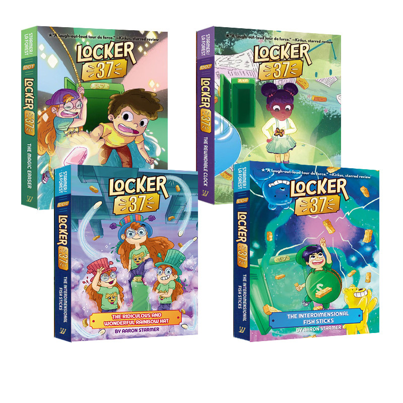 英文原版 locker 37 系列 4册合售 儿童初级章节桥梁书 校园幽默故事