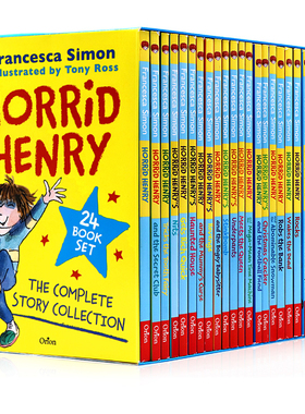 英文原版 Horrid Henry 24Books Set 淘气包亨利 24册盒装  儿童课外兴趣阅读 初级章节桥梁小说