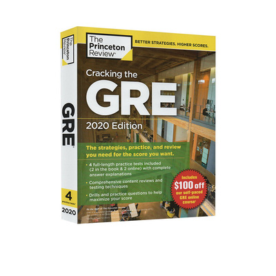 英文原版 Cracking the GRE with 4 Practice Tests 攻克GRE考试 2020版备考指南 附4套测试 The Princeton Review