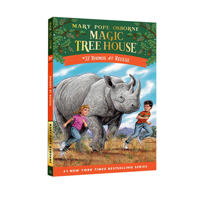 英文原版 #37 The Magic Tree House 神奇树屋 Rhinos at Recess 学生课外读物儿童桥梁章节书