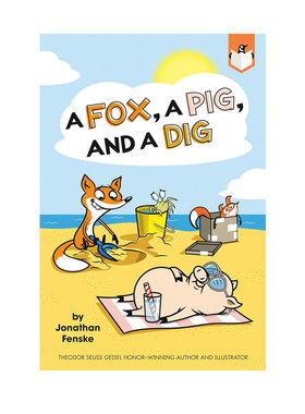 英文原版 Penguin Workshop Bridge ：A Pig a Fox And A Dig 一只猪一只狐狸 逗趣滑稽故事 全彩漫画 斯蓝思指数 230L-280L