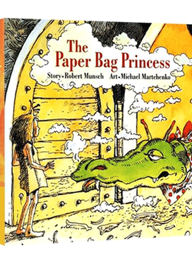 英文原版 The Paper Bag Princess 蒙施爷爷讲故事 Robert Munsc 绘本纸板图画书