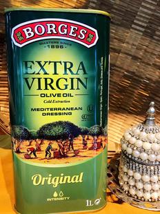 OLIVES OIL1L西班牙进口初榨橄榄油即食奶酪沙拉凉拌西餐用油冷炸