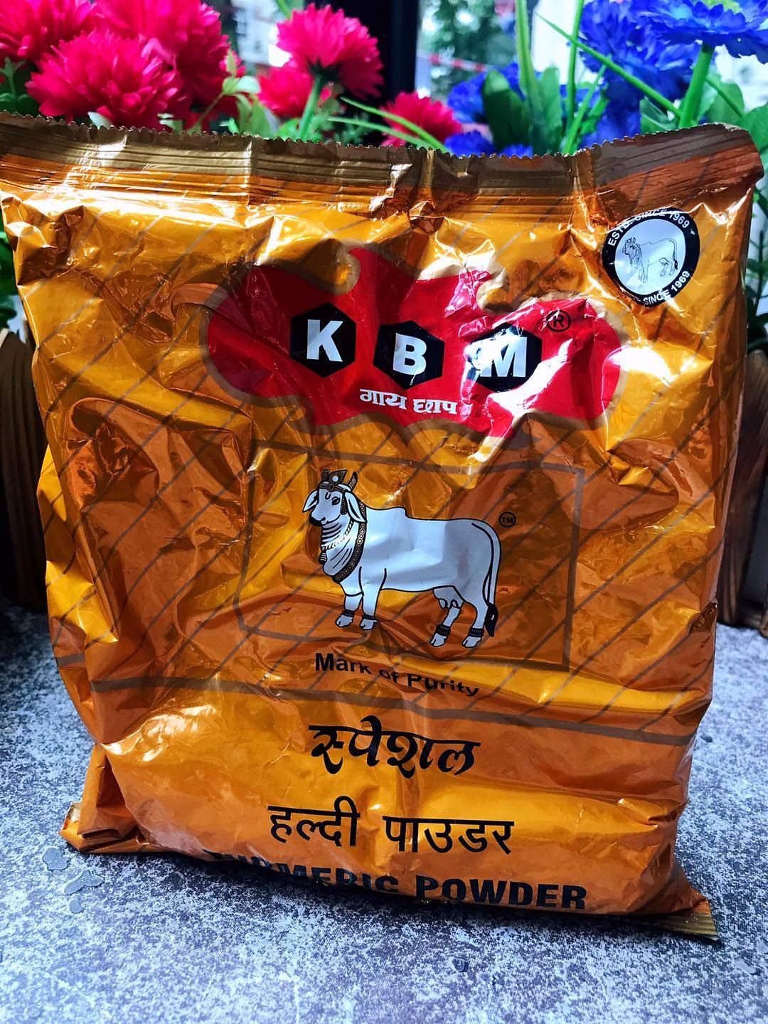 turmeric powder500g姜黄粉 黄姜粉印度调料香料kbm india原装进