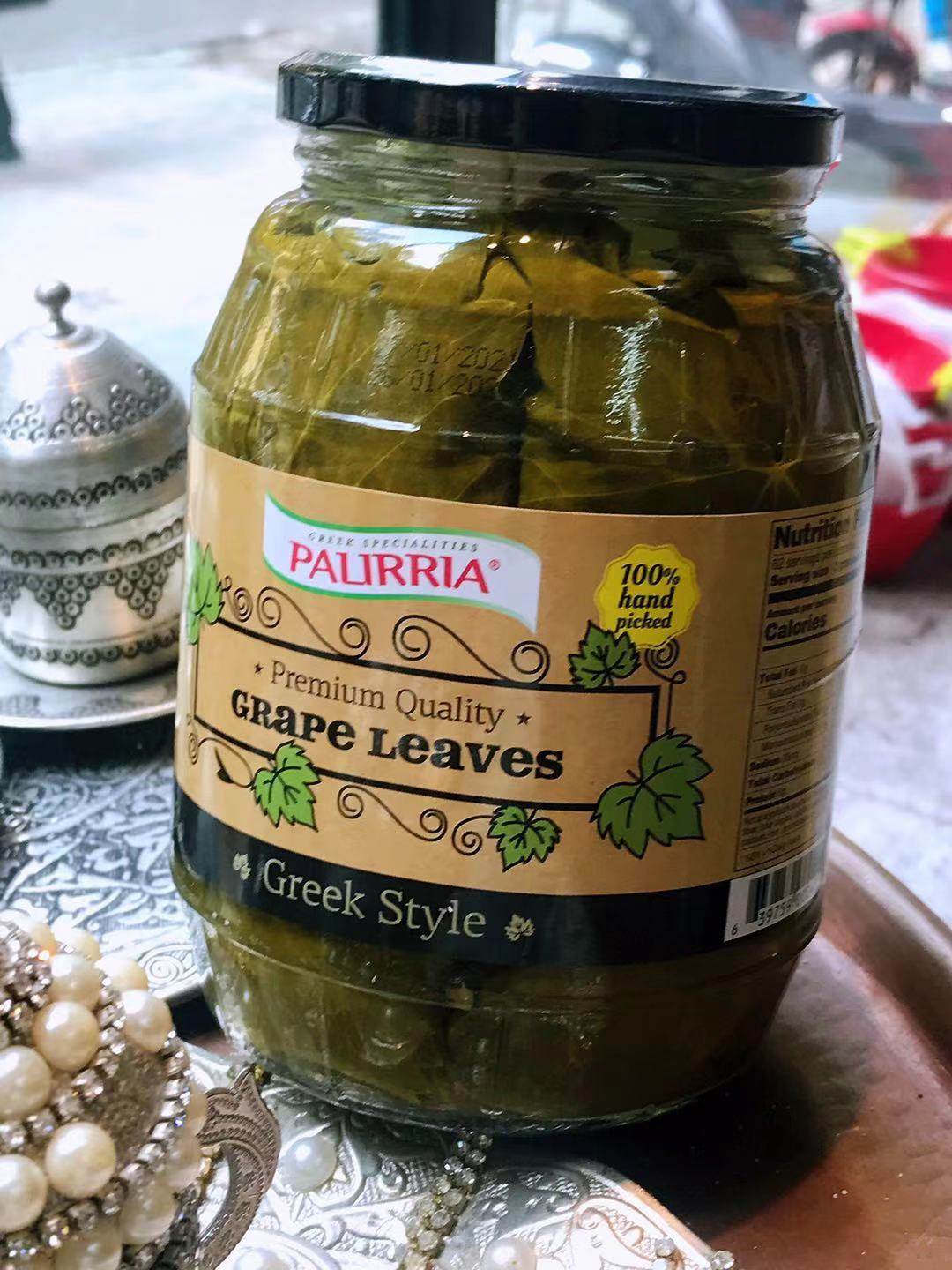 葡萄叶grape leaves大米卷饭用叶子 西餐料理包米原料嫩滑908g叶